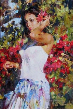 Hübsches Mädchen MIG 23 Impressionist Ölgemälde